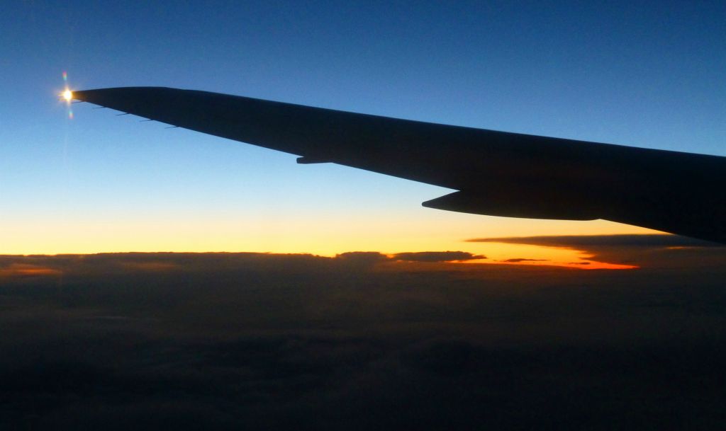 ...and for about five hours we flew through this pretty, perpetual twilight.