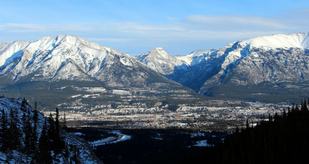 As we crested the pass on the Smith Dorien Trail, we got a nice view of Canmore, nestled in the valley, which is where we would be returning to in a couple of days.