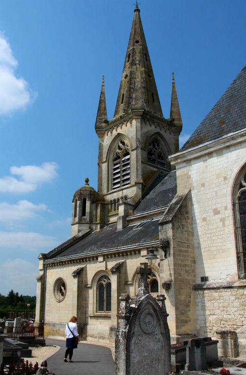 This is the church in Sissonne. If it’s got a name, I can’t find what it is.