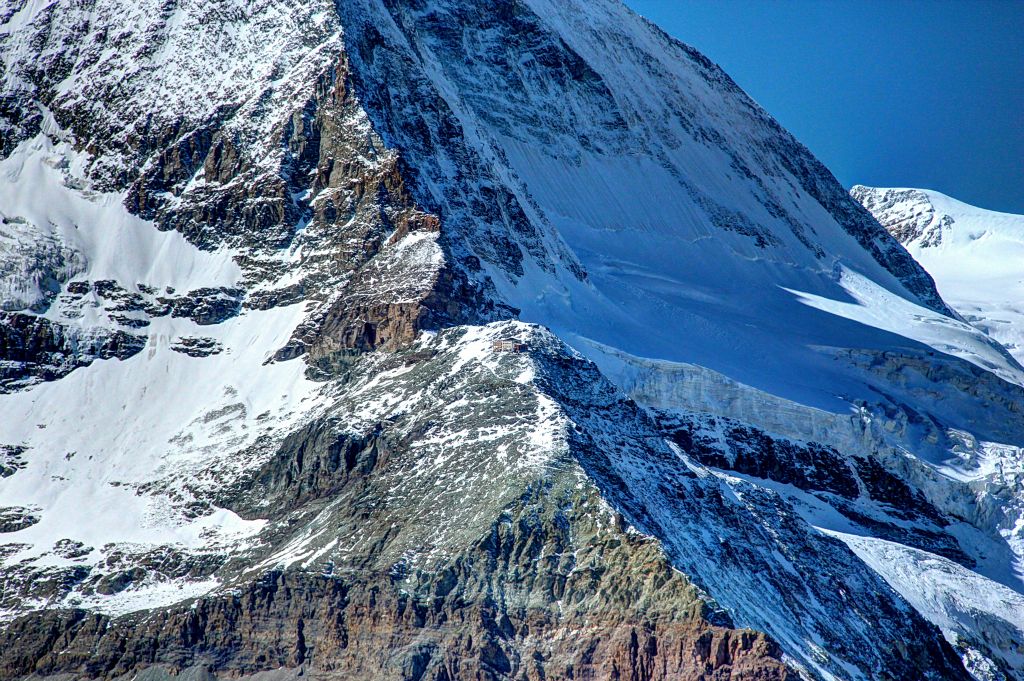 Speaking of bonkers, there were also great views of the Hornlihutte, perched half way up the side of the Matterhorn. If you look very carefully you can just about make it out right in the middle of the photo. It’s amazing to think there’s a regular hiking trail up to that (I say “regular”, but it’s about as extreme as “regular” gets without actually becoming “Alpine”).