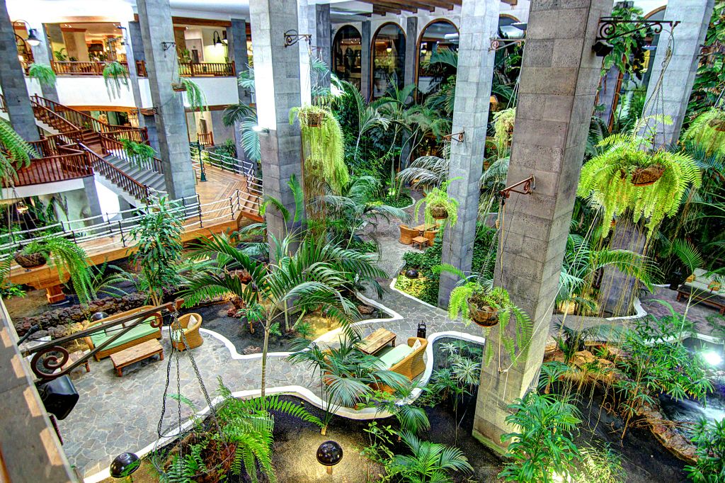This is the hotel’s spectacular indoor garden.