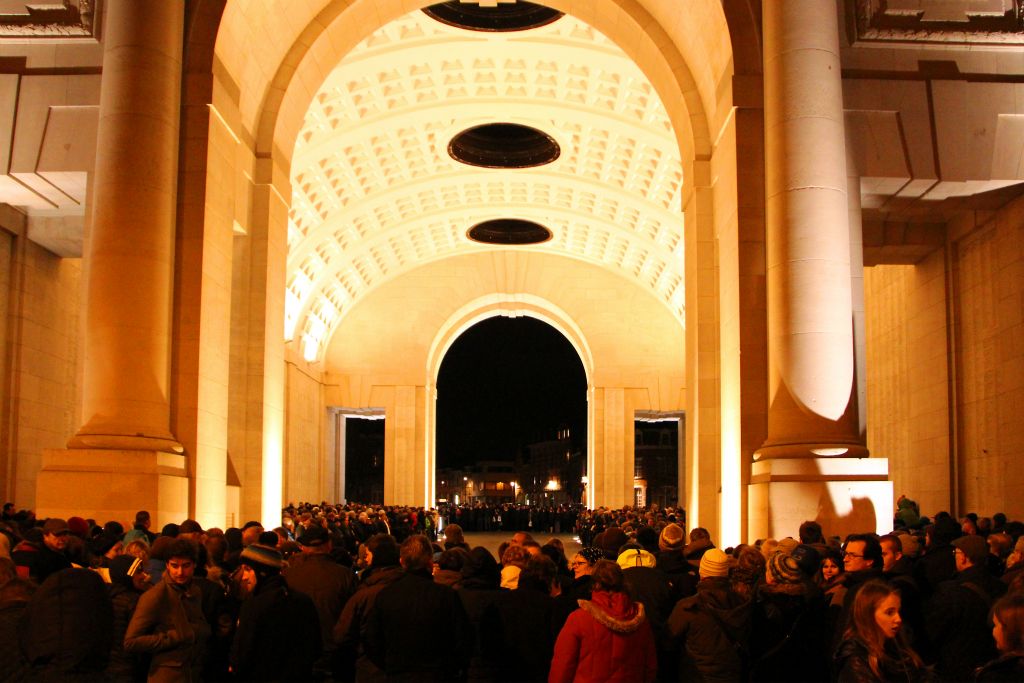 An hour later we returned to the Menin Gate. A lot of people had turned up for the Last Post. Considering this was only mid-March, I can imagine that during the summer this must get really busy indeed.
