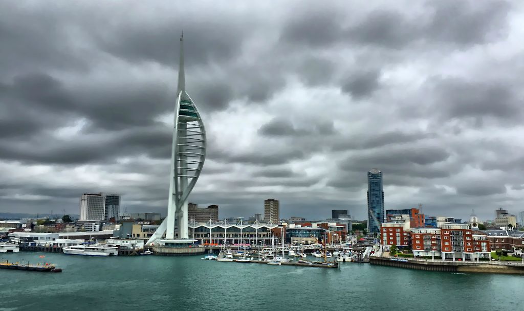 Another view of the Spinnaker Tower.