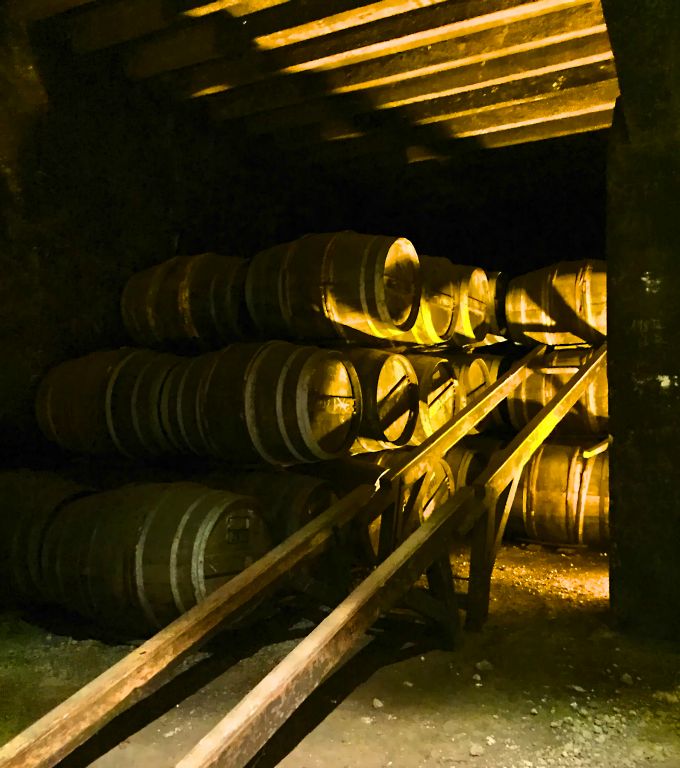 Although these barrels are in the dark, they unfortunately weren't underground. However, whilst it was almost 40C outside, it was a relatively comfortable 28C in here.