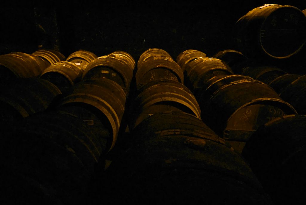At around 150 years old, these are some of the oldest barrels in storage at the Martell dsitillery.