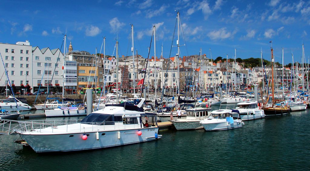 The marina in St Peter Port harbour is very picturesque.