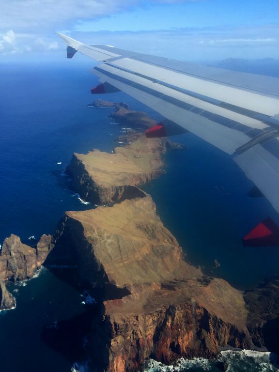 A couple of hours later and we were approaching Madeira. Here's a view of the Ilhas Desertas on the way in.