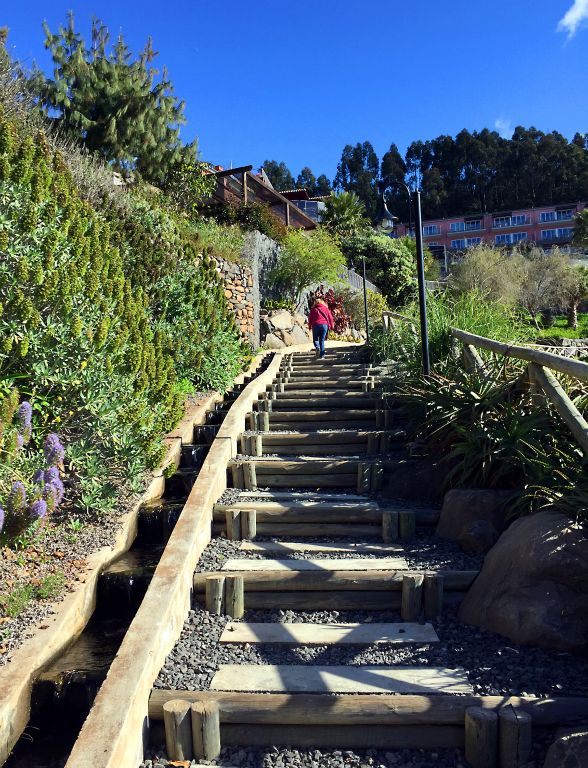If you want to go virtually anywhere on Madeira there will be stairs involved. We would become very familiar with these particular stairs as they were the ones that went from the villas up to the resort's main building.