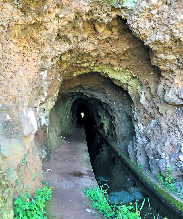 After about a mile the levada went through this tunnel, which would be why the trail guide said that it was essential to bring a torch. I reckon the tunnel was about 400m long.
