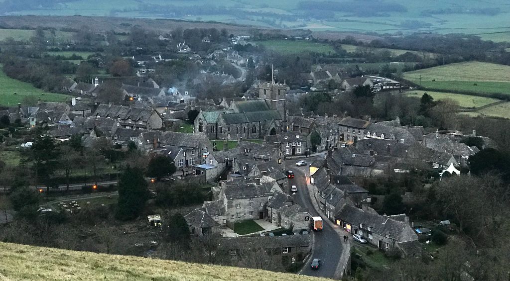 It's a bit confusing that the castle is called Corfe Castle and the town is also called Corfe Castle. So here's a photo of Corfe Castle, but it's not the castle.