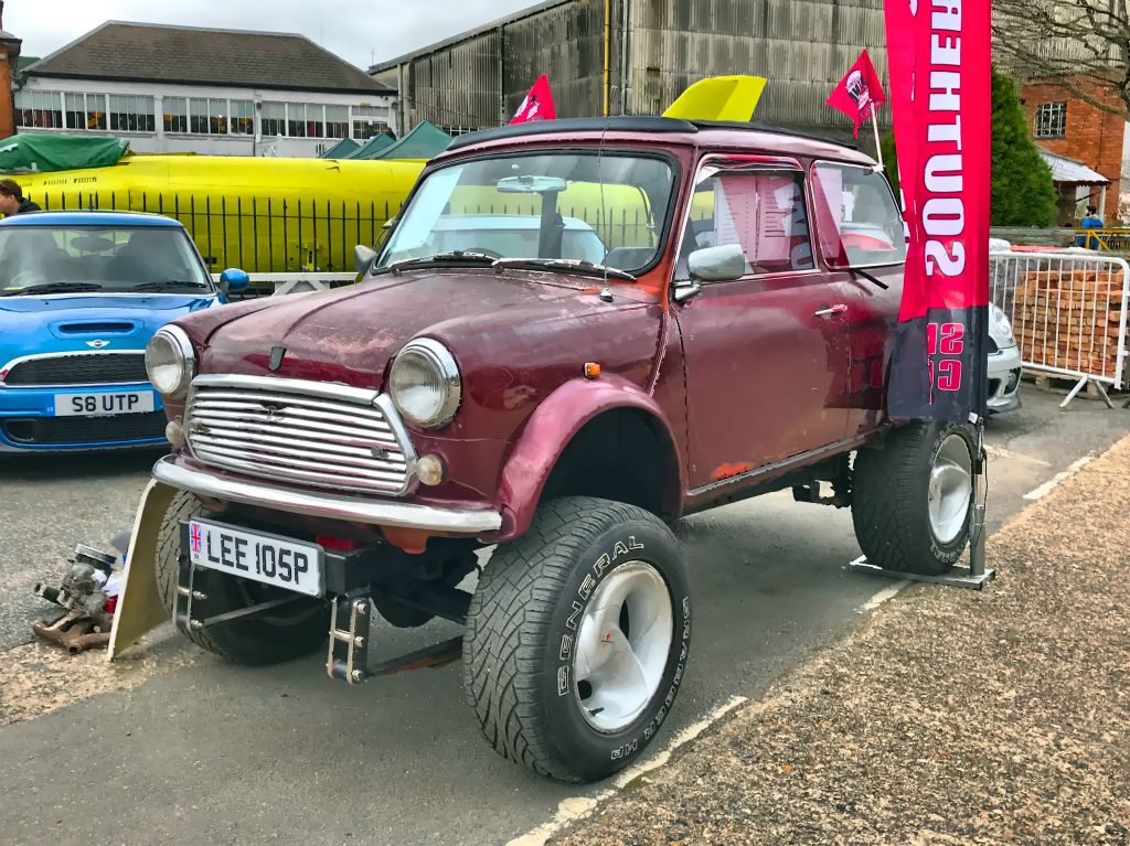 The original Mini SUV? A Mini body on the chassis of an old Suzuki 4x4 apparently, which is why they call it the Suzumini.