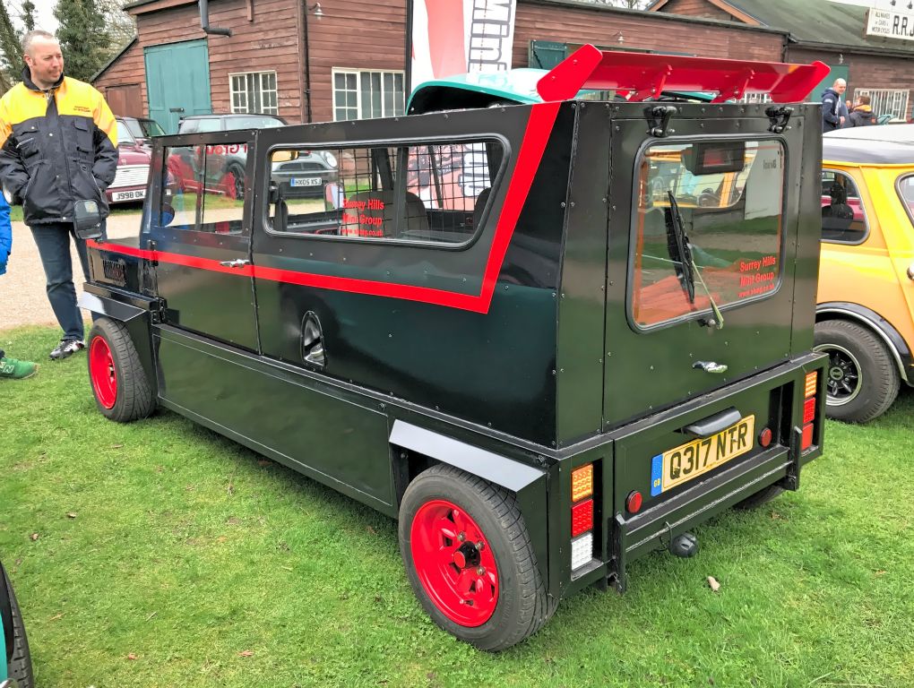 A Mini converted into the rough approximation of the A-Team van.