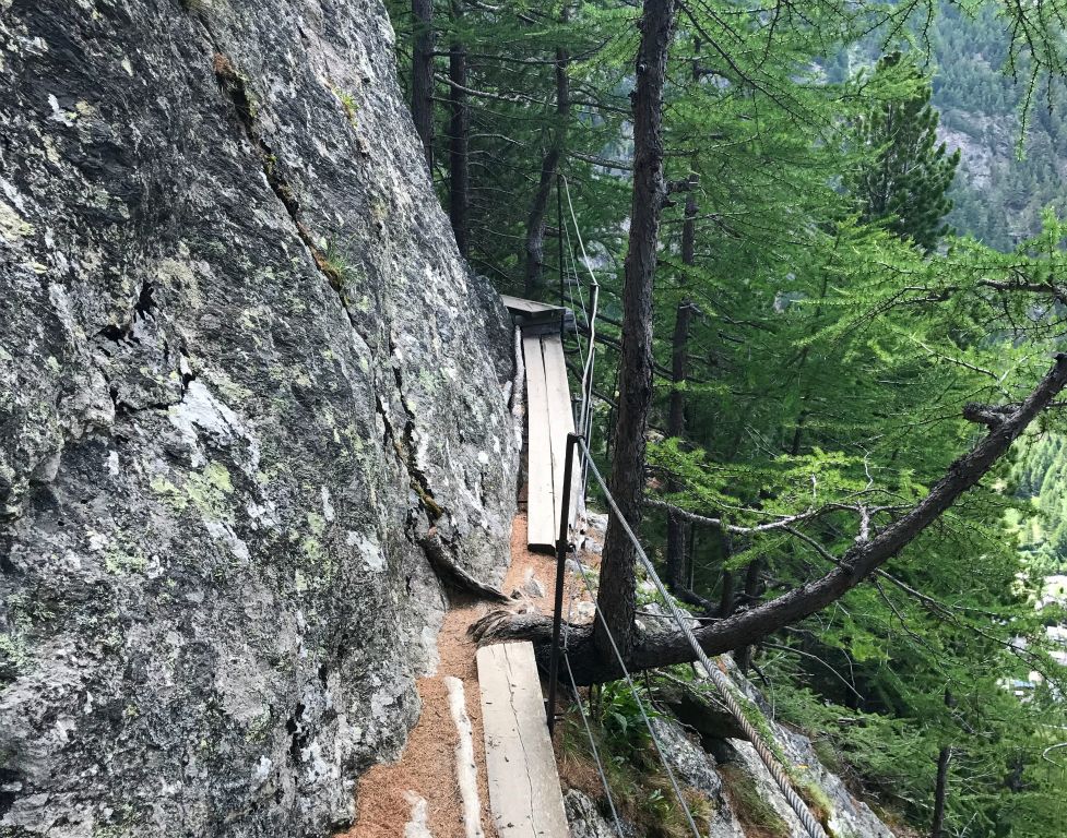 However, this bit of the "trail" was very much testing the limits of my envelope. Call me pedantic, but I'm not sure that I consider a plank of wood nailed to a vertical rock wall to strictly speaking be a "trail".