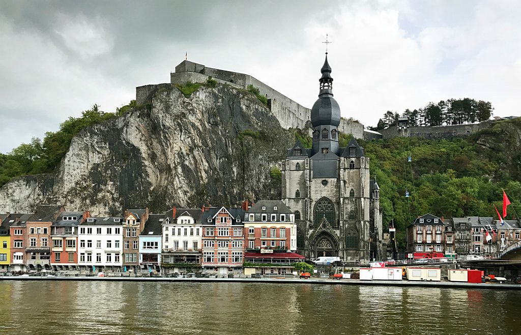 We had a lovely drive in the sunshine to Dinant, where it started to rain heavily about five minutes after we parked the car.