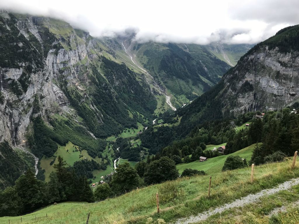 We decided to walk down to Gimmelwald, which is the half way point for the cable car up to Murren from Stechelberg. This was a miscellaneous view on the trail down to Gimmelwald.