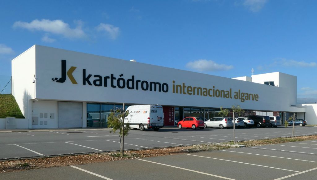So we drove the short distance to the Kartódromo Internacional do Algarve, where we had a drink in their deserted cafe.