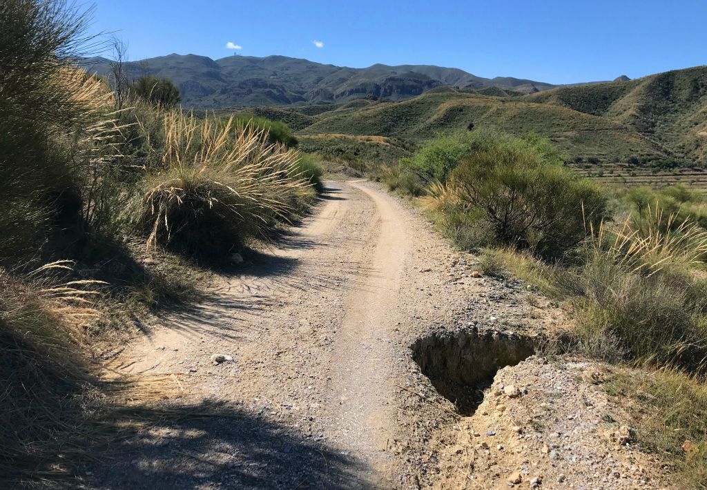As Crocodile Dundee would say, "That's not a pothole, this is a pothole!". Although the trail was generally very good to walk on, it definitely paid to pay attention, just in case you fell into a massive hole in the ground!