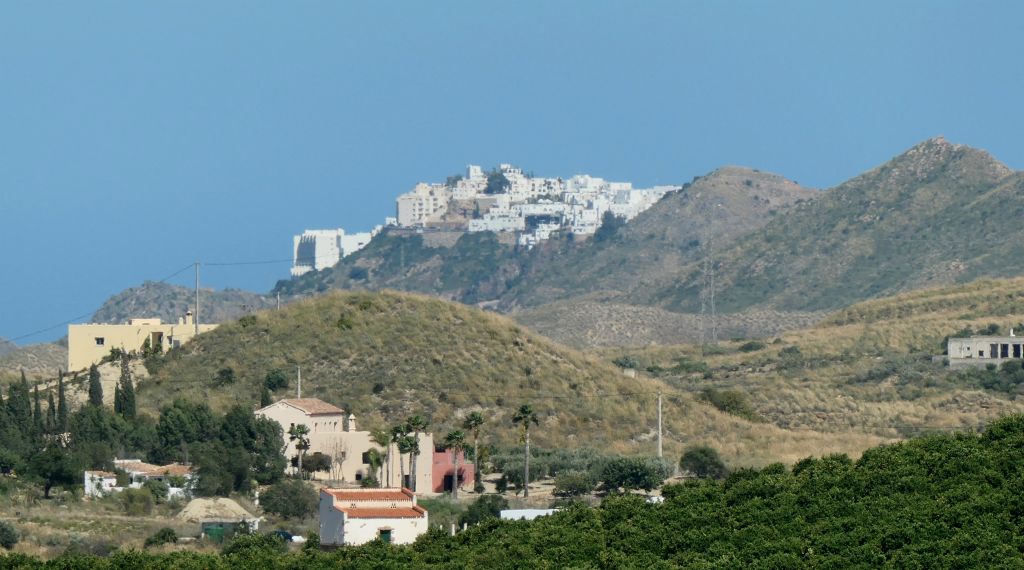 Judith noticed that from our roof terrace, we could see the hilltop village of Mojacar, where we visited a couple of days ago.