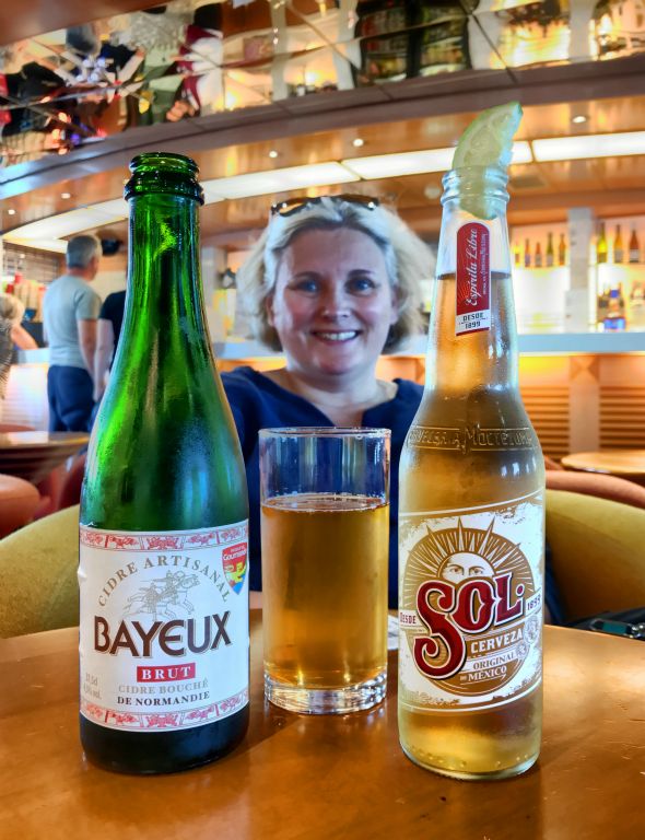Time for a beer in the bar before we had a lovely dinner. Brittany Ferries certainly know how to cook dinner.