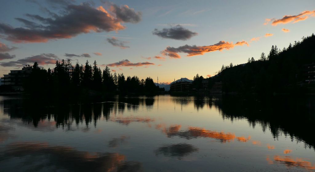 More sunset lake reflections.