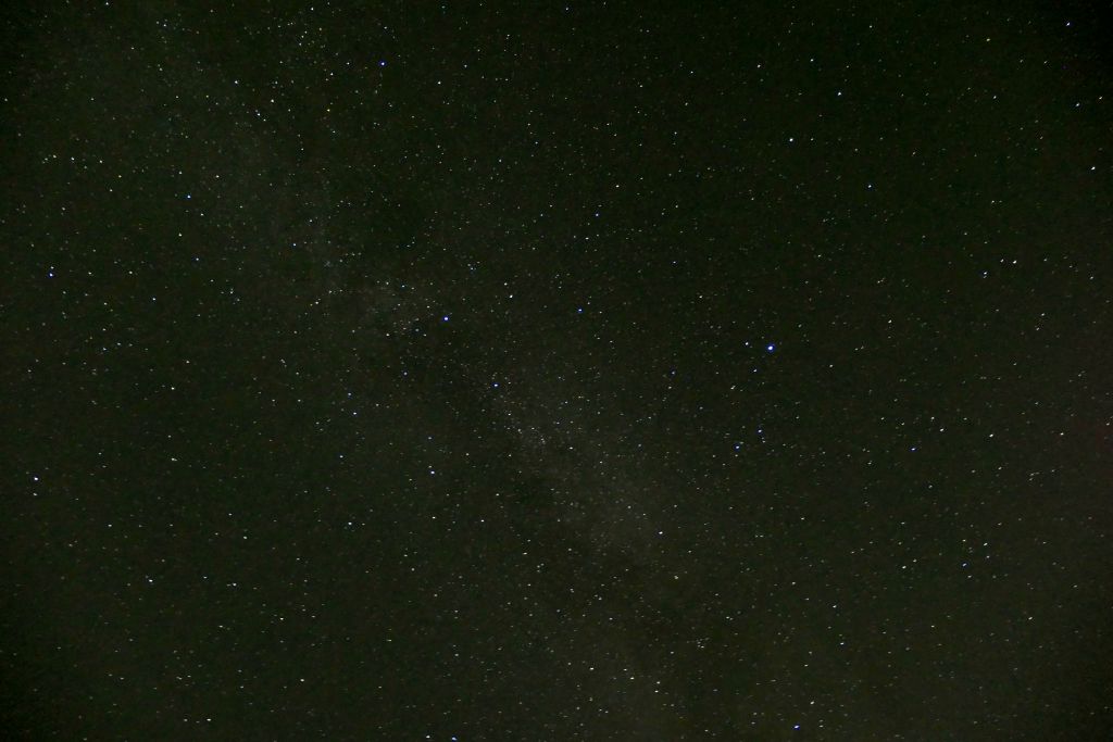 Considering that Crans-Montana is quite a sprawling and built up place, they've done a pretty good job of minimising the light pollution, as you can tell from this photo of the stars that I took from my balcony. There might even be a hint of Milky Way there running from top left to bottom right?