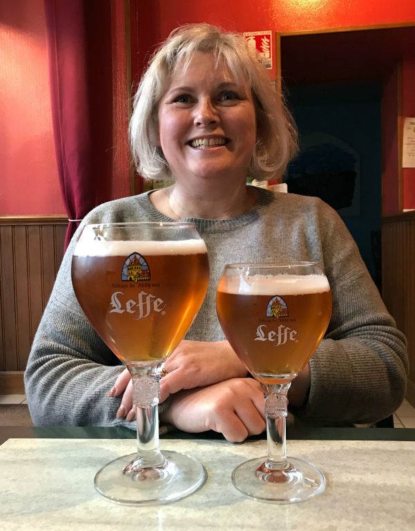 Judith's looking quite pleased with these beers in a local bar. I'm not sure why though as those two cost about £7, which isn't that much less than we'd have paid for them in London!