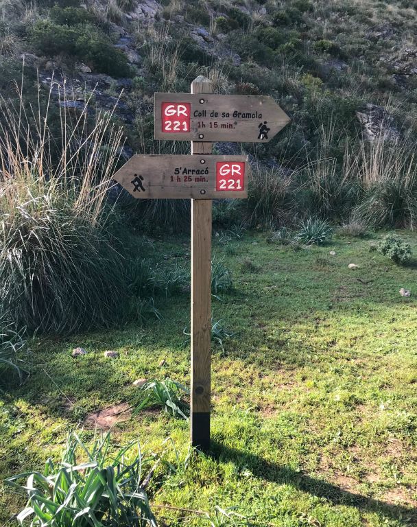 Part of my route was on GR221, the main hiking trail on Majorca. GR221 is pretty well marked, but it's just about the only trail on Majorca that is.