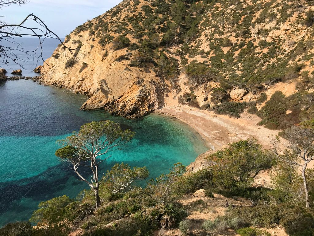 There was a nice view of Cala D'egos as the trail climbed back up into the hills.