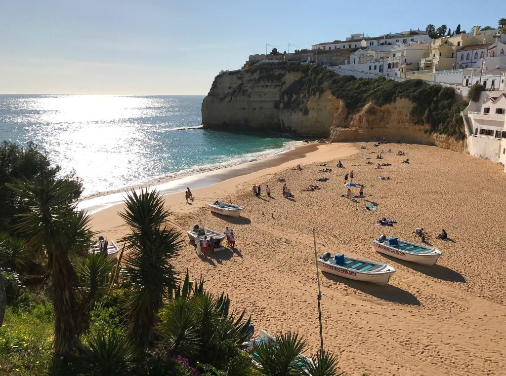 Here's the lovely beach at Carvoeiro. I then walked back home along the cliff top path.
