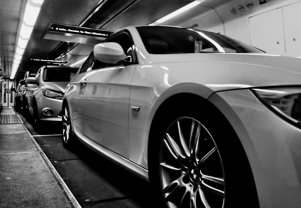 Lucy's BMW on the Eurotunnel.