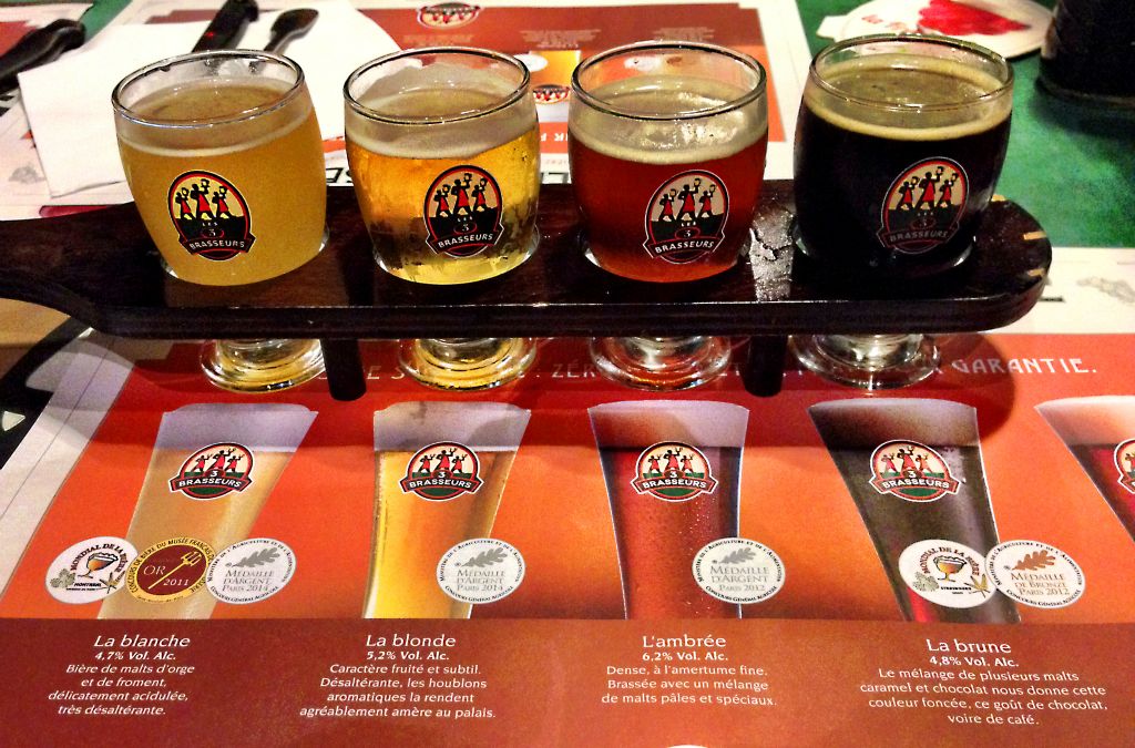 They’ve opened a microbrewery in the food court in the Citie de Europe and they have a very respectable range of beers. As we were pushed for time and there were six beers to choose from, this taster pack seemed like a good compromise. All of the beers were excellent, but I think the “ambree” was my favourite.They also do some impressive food. My beef stew was excellent and Dom’s burger had to be seen to be believed. Unfortunately we were all so amazed by it that we forgot to take a photo of it.