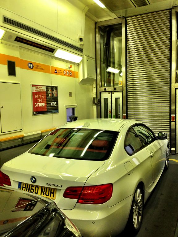 An unexpected treat to finish the weekend. Mayhem was ensuing at the Eurotunnel when we arrived, with long queues to check-in and get through passport control, so they were just sticking everyone on the first available trains. We only ended up on the train after the train we were booked on, which wasn’t bad considering the queues when we arrived. However, what was interesting about it was that, for the first time ever, we were directed into the double-height bit of the train normally reserved for coaches and people with roof boxes on their stupidly oversized SUVs. Being in there really makes you appreciate just how big the trains and the tunnel actually are.And so ended another excellent weekend in Brugge.